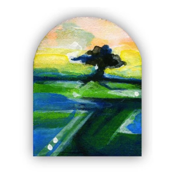 OOAK Original Tree Landscape Abstract Painting No.6 by kathy Morton Stanion - Picture 1 of 1